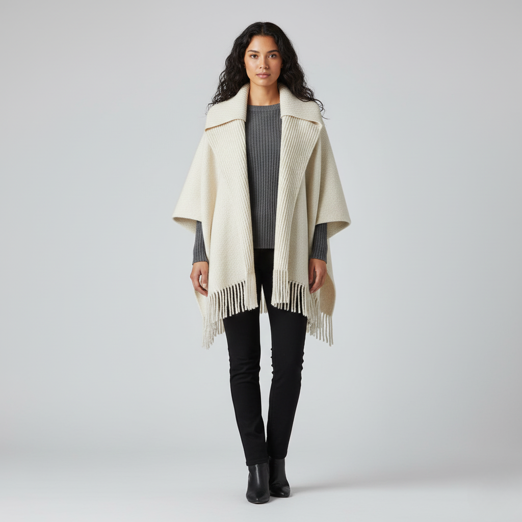 Women's Knit Poncho
