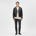 Men's Faux-Leather Biker Jacket