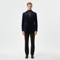 Men's Velvet-Finish Double-Breasted Blazer